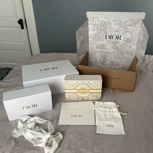 Dior Gift Box Set with Ribbon and Pouch